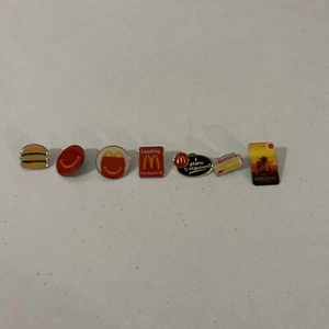 7 McDonald's Crew Employee enamel lapel Pins Big Mac Happy Meal Lion King - Picture 1 of 4