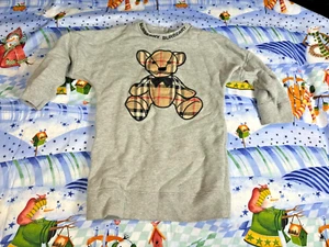 Burberry Baby Thomas Bear Gris Sudadera Vestido Niño Pequeño - Talla 18M - Imagen 1 de 4