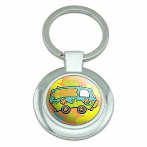 Scooby-Doo The Mystery Machine edel rund verchromt Metall Schlüsselanhänger - Bild 1 von 6