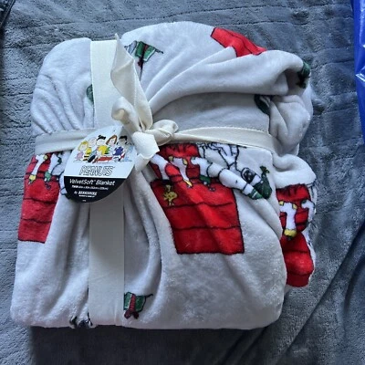 Manta Berkshire Peanuts Snoopy Tamaño Doble 60" x 90" Navidad Snoopy Foto 1 de 3