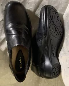Zapatos sin cordones de cuero negro para mujer Thom McAn Deidre talla 8M - Imagen 1 de 9