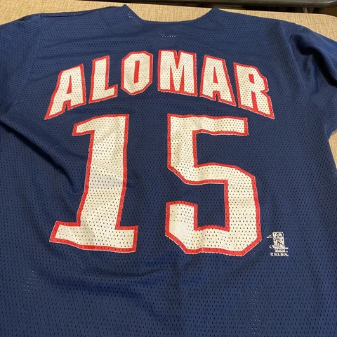 Sandy Alomar Jr #15 Indians Jersey Button Up Medium Cover