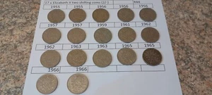 17 x Elizabeth II two shillings (2/-) coins - R4BA - Picture 1 of 8