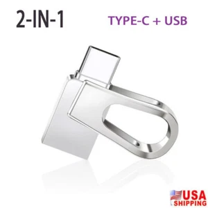 2TB 1TB 2IN1 USB3.0 Flash Drive Silber Speicherstick Tragbar Thumb U Disk Typ-C - Bild 1 von 8