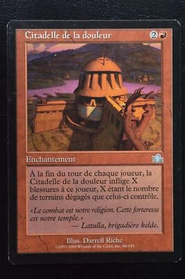 Magic The Gathering MTG CITADEL OF PAIN FRENCH Prophecy LP Lightly Played - Image 1 of 2