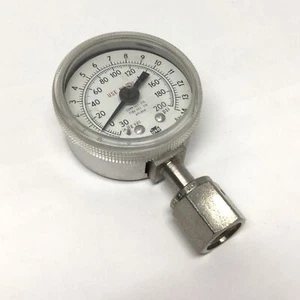 USG 1536 Pressure Gauge, Vacuum to 200psi, 316 Stainless, Ø2" Dial, 1/4" VCR - Picture 1 of 4