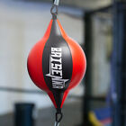 #F Boxing Speed Training Bag PU Leather Gym Fitness Sports Equipment (Black Red)