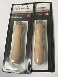LOT OF TWO CORONA #3 WOOD FILE HANDLE FOR 6” FILES  - NEW (JL043) - Picture 1 of 3
