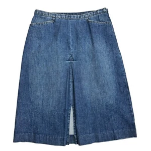 Vintage Talbots Stretch Denim A-Linie Rock Größe 6 Plissee Taschen Rodeo Western - Bild 1 von 9