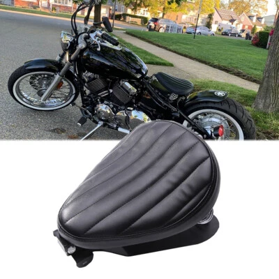 Base de sillín de conductor de asiento individual Bobber Chopper de PU para Yamaha Drag Star 650 400 1100 Foto 1 de 4