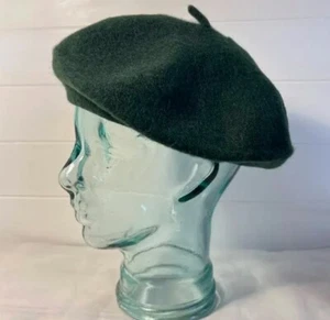 French Green Beret Hat Wool Blend Heritage Preppy Old Money - Picture 1 of 2