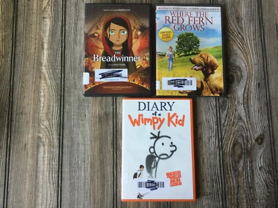 The breadwinner, Where the red fern grows, Diary of a wimpy kid movie lot - Image 1 of 4