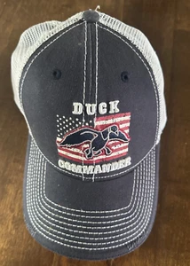 Duck Commander-Flag Theme-Trucker Style Snapback Blue/White Hat/Cap-NWT - Picture 1 of 3