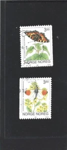 Norway 1993 Butterflies 1st Series Set of 2 Used - Bild 1 von 1
