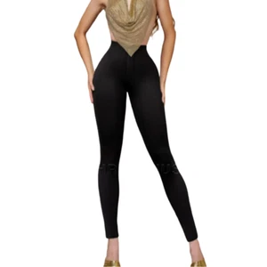 Damen Leggings Po Lifter Jeggings hoher Bund Bauchkontrolle Jeans Kurven - Bild 1 von 13