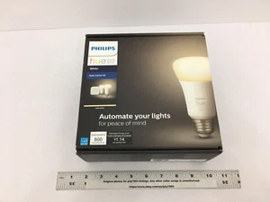 NEW Philips Hue 60W A19 LED Bulb Wireless Starter Kit w/ Bridge Bluetooth 2700K - Picture 1 of 17