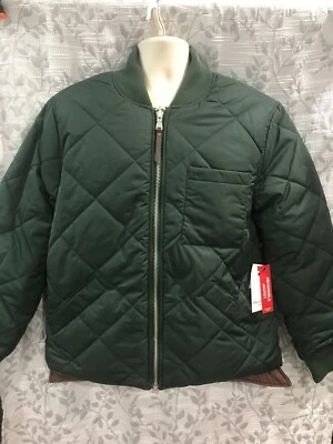 Robert Graham Men's Size L Green/Brown Reversible Diamond Quilted Bomber Jacket - Image 1 of 4