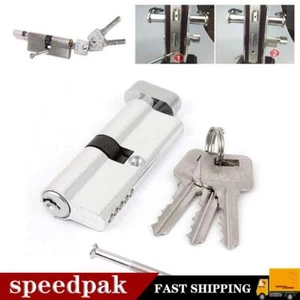 Thumb Turn Cylinder Euro Barrel Door Lock Core Anti Extra Anti UK Drill Key F6 - Picture 1 of 11