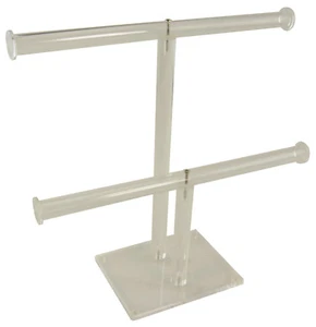 1 x Acrylic Bangle Bracelet Double T-Bar Stand (BD1330) - Free Delivery! - Picture 1 of 2