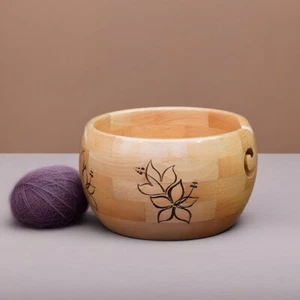Garnschale aus Holz zum Stricken & Häkeln große Yanschale - Bild 1 von 4