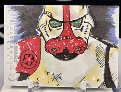 Topps Star Wars Masterwork Flame Stormtrooper 1/1 Artist Sketch Zach Woolsey - Image 1 of 2