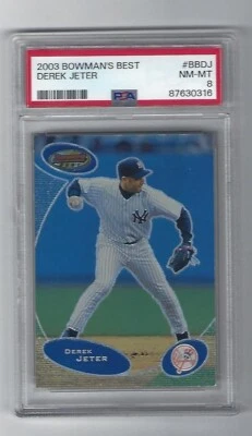 Derek Jeter 2003 Bowman's Best card # BBDJ, PSA NM-Mint 8 - Image 1 of 2