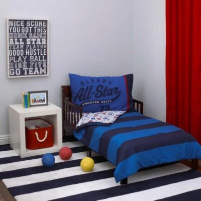 Carter's All Star 4 Piece Toddler Bed Set Bedding - Image 1 of 4