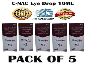 (Pack of 5) C-NAC Eye Drops N-Acetyl-Carnosine Eye Drops 10ml Each - Picture 1 of 4