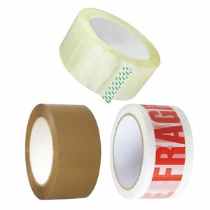 Rollos de cinta de embalaje de alta resistencia 48 mm x 66 m cinta adhesiva frágil para paquetes paquete múltiple - Imagen 1 de 4