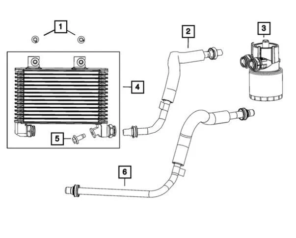 2015-23 Dodge зарядное устройство Challenger Hellcat масло охладитель впускной шланг новый OEM Mopar - Изображение 1 из 1