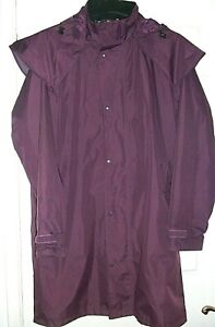 Cotton Traders - Womens Drover Style Cape Jacket in Dark Plum Size L