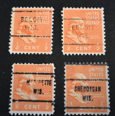 1938 US Stamps Scott Nos. 803 Precancels - Used - Wisconsin - Image 1 of 2