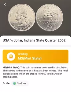 GRADED/MINT/SET...2002-D&P Indiana US Quarter - Picture 1 of 6