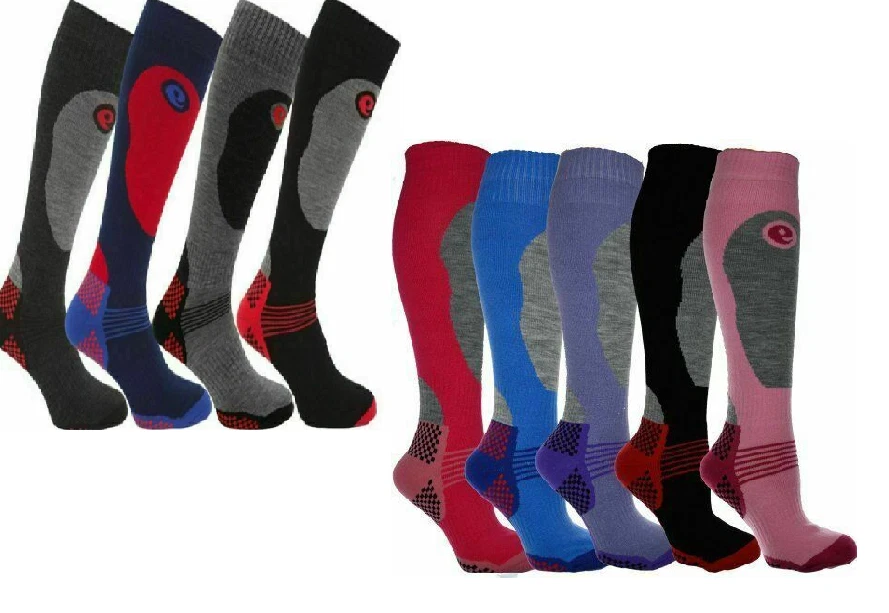 SKI SOCKS MEN @ WOMEN HIKING LONG THICK WARM SOCK LADIES THERMAL WINTER BOYS