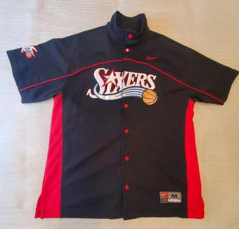 PHILADELPHIA 76 SIXERS Embroidered Men's Track / Warm Up Jersey  Jacket. SIZE M Cover