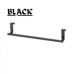 Towel Rail Cupboard Hanger Bar Over Door Kitchen Rack Bathroom Tea Hook Holder - Picture 1 of 9