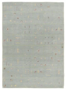 Handloom Handgewebter Orientteppich 198x140 cm-Modern,Wolle,Carpet,Rug,Grau - Bild 1 von 9