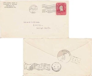 Sello posterior Pennsylvania Ironton 1906 doane 3/1 1862-1915. - Imagen 1 de 1