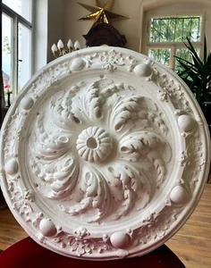 Stucco-Centre - große authentische 62cm Barock Stuckrosette 100-302 aus Stuck - Bild 1 von 6