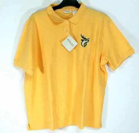 EDMONTON ELKS CFL Football Yellow PING Golf Shirt Women's Size 2XL XXL 52 NEW Cover