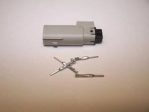 1 Harley 4X GRAY MALE OEM Molex MX150 connector + terminals switch wiring 07+ - Picture 1 of 7