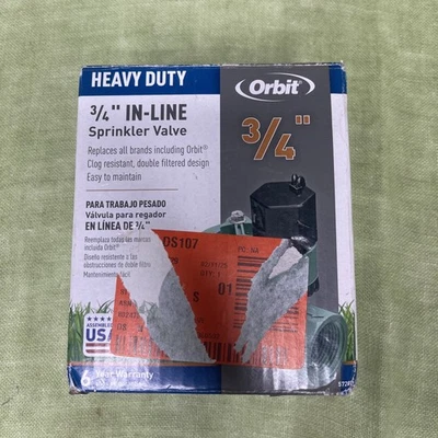 Orbit 57280 3/4" FPT Auto Inline Sprinkler Valve - Green - New In Box - Image 1 of 4