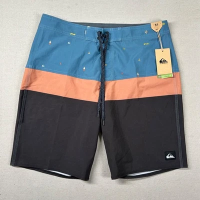 Мужские шорты Quicksilver Board 34 Highline Surfsilk Panel 20 гибридный шнурок - Изображение 1 из 4