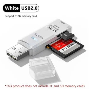 Lecteur de Carte SD TF 2 en 1 USB 3.0 Carte Micro SD vers USB Adaptateur Lecteur de Carte à puce - Photo 1/16