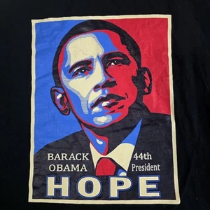 Barack Obama, 44th President, HOPE, Portrait Print Tee, Size Large - Picture 1 of 4