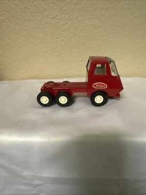 Vintage - Tonka - Red Semi - Truck Cab - Tin Toy - 6 wheels - 4 1/2" - Image 1 of 4