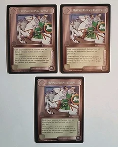 MECCG MIDDLE EARTH CCG HORNS, HORNS, HORNS DARK MINIONS COMMON x3 PLAYSET (NM) - Picture 1 of 3