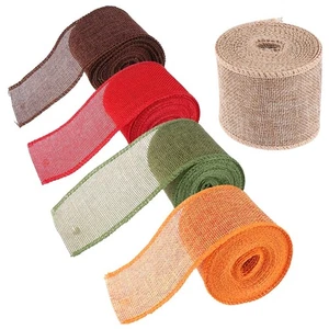 2X(5 Rollos Cinta de Navidad con Alambre para Regalos, Cinta Hágalo Usted Mismo Hecha a Mano2598 - Imagen 1 de 10