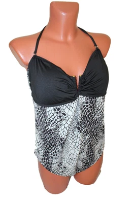 Octopus Badeanzug XL 46/48 Neckholder Schlangen Muster Bademode Polster Monokini - Bild 1 von 4