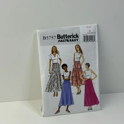 Skirt Lined Elastic Waist Side Pocket Plus Size 16-26 L-XXL  UNCUT Pattern 5757  - Image 1 of 2